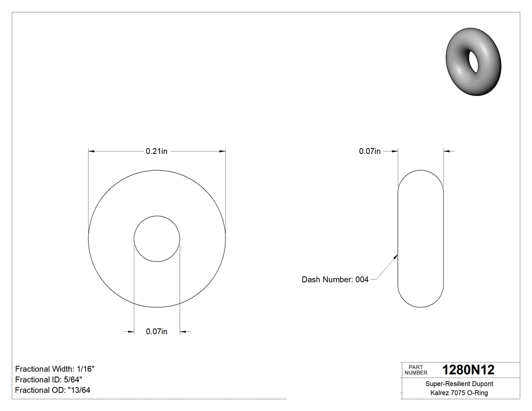 Technical drawing - 1280N12